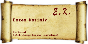 Eszes Kazimir névjegykártya